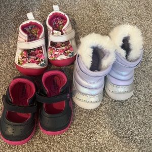 3 pairs infant girl Stride Rite Shoes
